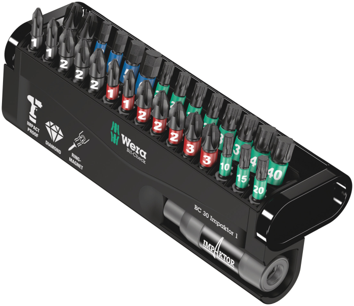 Wera  - Bit-Check 30 Impaktor 1 - Bitssett, 30 Deler 5
