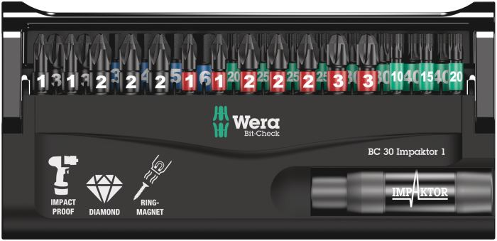 Wera  - Bit-Check 30 Impaktor 1 - Bitssett, 30 Deler 6