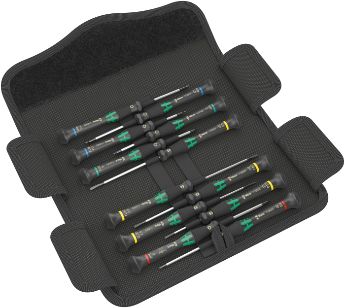 Wera Jeu De Tournevis Kraftform Micro 12 Pièces Noir / Vert / Argent Taille Unique 6