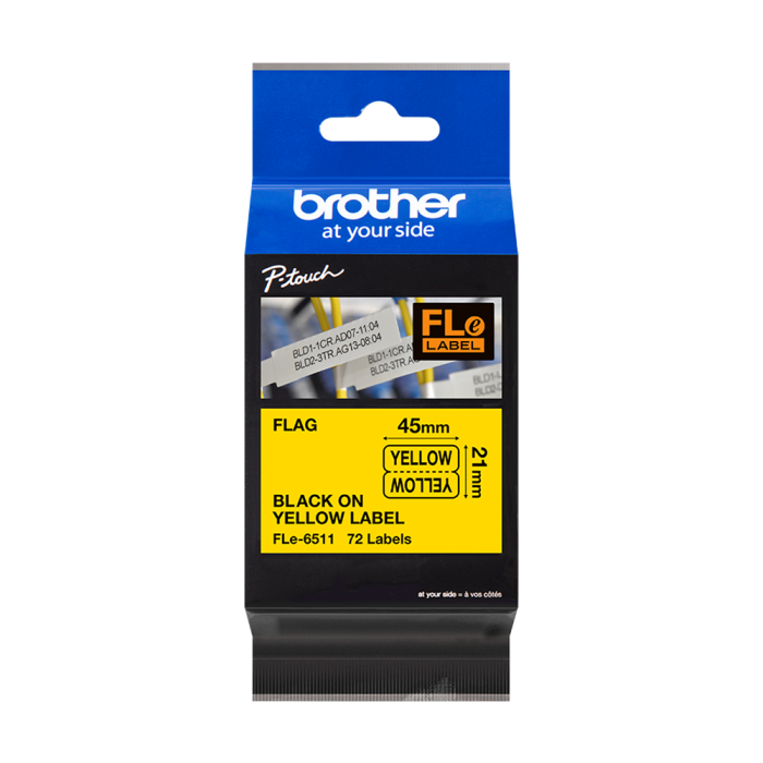 Brother Gult Tape – Holdbar Og Synlig (Brofle6511, 1 Eske) 6