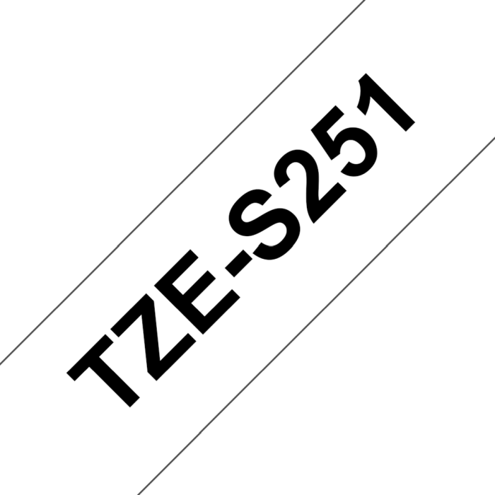 Brother Tzes Tape – Sterk, Holdbar Kvalitet (Brotzs251, Svart/hvit, 1 Eske) Svart hvit 4