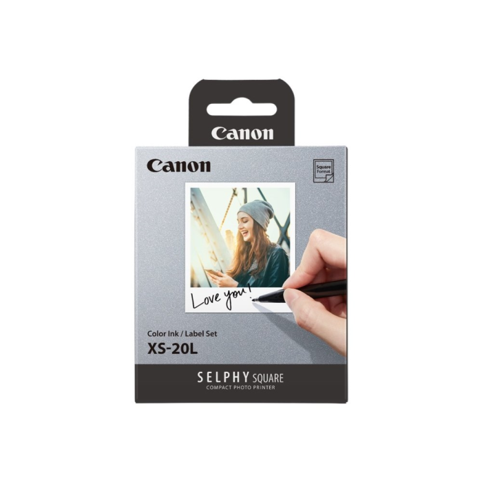 Canon XS-20L Genuine Ink + Paper Set, for SELPHY SQUARE QX10 - 20 Prints 5