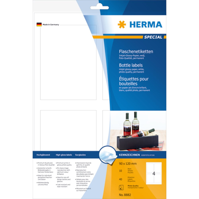 Herma Folieetiketter – Permanent Klebende, Høy Kvalitet (Her8882, 1 Eske) 3