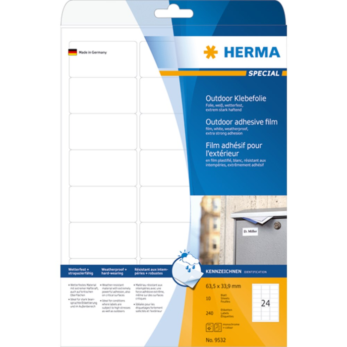 Herma Utendørsetiketter – Tåler Ekstreme Forhold (Her9532, 1 Eske) 2