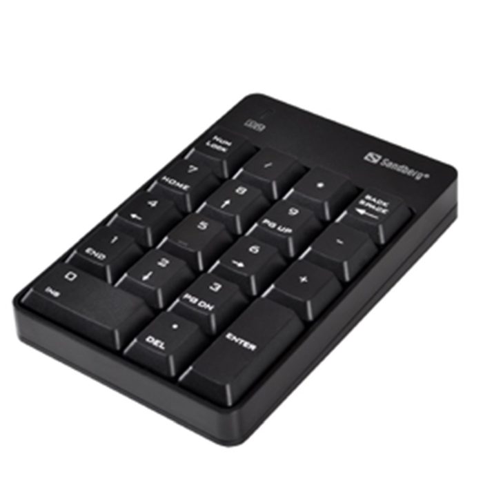 Sandberg Trådløs Numerisk Tastatur – Rask Tilkobling, Ergonomisk Design (Sdg630-05, 1 Eske) 8