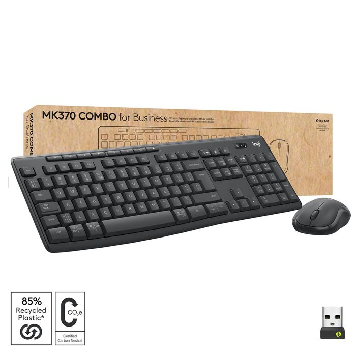 Logitech Mk370 Combo For Business, Us International, 1 Stykk, Sen-W128428253 Grafitt 6