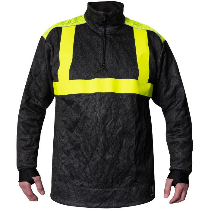 Kozane  707-19 - Kuttbestandig Hi-Vis Bluse Svart/Fluorescerende Gul 2XL