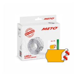 Meto 30007352 Permanentklebende prisetiketter 12000 stk neon oransje