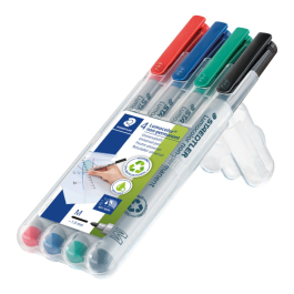 Staedtler Lumocolor Penn – Universal Bruk, Hurtigtørkende (STA315WP4, 1 Eske)