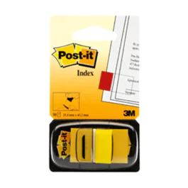3M Post-it Indexmarkører – Perfekt for Fargekoding (3M6805M, Gul, 6 Eske)