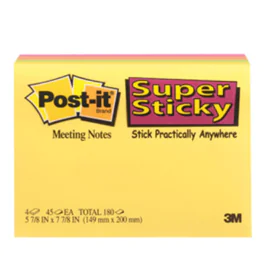 3M Post-it Klistrelapper – Limer Bedre, Holder Lengre (3M6845SSP, Flerfarget, 1 Eske)