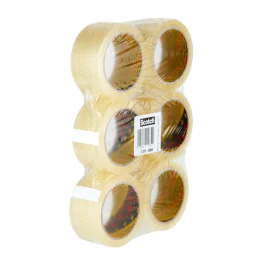 3M Pakketape 371 – Fuktighetsbestandig, Sterk (3M7000095476, Gjennomsiktig, 1 Eske)