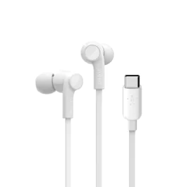 Belkin SoundForm In-Ear Hodetelefoner – Høy Kvalitet (BEL69012, Hvit, 1 Eske)