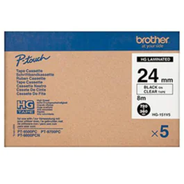 Brother P-touch Tape – Robust, Vannavstøtende (BROHGE151V5, 1 Eske)