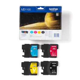 Brother LC1100 Blekkpatroner – Original Kvalitet (BROLC1100VALBP, Flerfarget, 1 Eske)