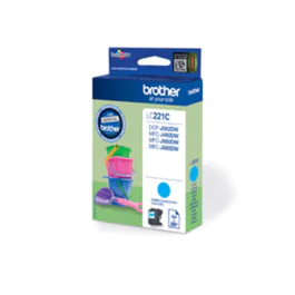 Brother LC221C Blekkpatron – Høy kapasitet, kompatibel (BROLC221C, Cyan, 1 Eske)