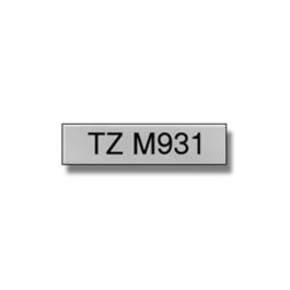 Brother TZe Tape – Holdbar, Enkel Å Bruke (BROTZM931, Svart/sølv, 1 Eske)