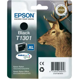 Epson T1301 Blekkpatron – Høy kapasitet, Sort (EPST13014012, Svart, 1 Eske)