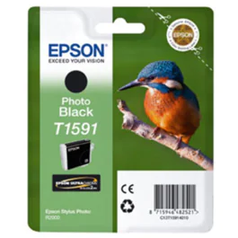 Epson T1591 Blekkpatron – Høy kapasitet (EPST15914010, Foto Svart, 1 Eske)