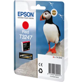 Epson Rød Blekk – Høy kapasitet, langvarig utskrift (EPST32474010, Rød, 1 Eske)