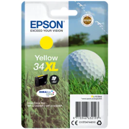 Epson Gul Blekk – Opptil 950 Siders Kapasitet (EPST34744010, Gul, 1 Eske)