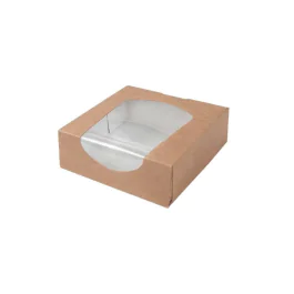 Green Box Sammenleggbare 600 ml papp-vinduesker, 250 stykker, SGB-DFC0811, color brun