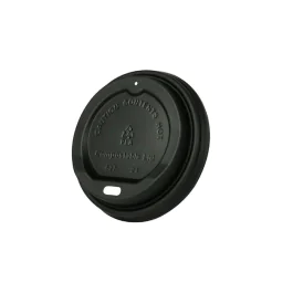 Green Box CPLA Drikkehull 8cm Lokk, 1000 stk, SGB-DHD044-Lids, color Svart