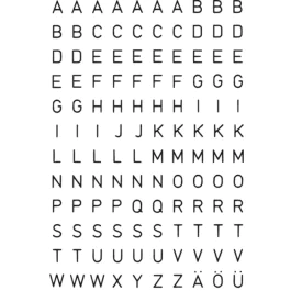 HERMA Bokstavetiketter Vario A-Z – Permanent Klebende, Arkformat (HER4154, Svart, 10 Eske)