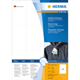 HERMA Tekstiletiketter – Rivesterk, Praktisk Bruk (HER6872, 1 Eske)