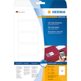 HERMA Etiketter Special QR-kod – Perfekt for Mobilavlesing (HER9643, 1 Eske)