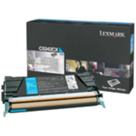 Lexmark C534 Cyan Toner – Høy kapasitet, skarpe utskrifter (LEXC534X3CG, Cyan, 1 Eske)
