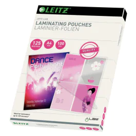 Leitz Lamineringslomme A4 – Langvarig Beskyttelse (LTZ33808, 1 Eske)