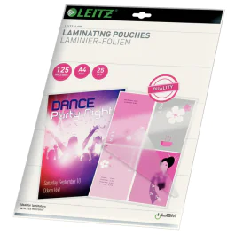 Leitz Lamineringslomme A4 – Langvarig Beskyttelse (LTZ33835, 1 Eske)
