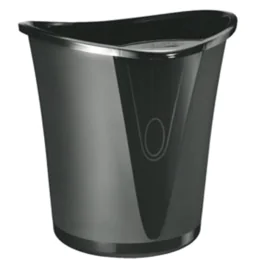 Leitz Papirkurv Allura – Elegant Design, Enkel Rengjøring (LTZ52040095, Svart, 6 Eske)
