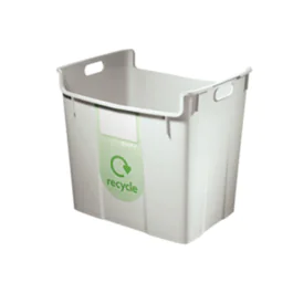Leitz Papirkurv Basko – Romslig, Plassbesparende (LTZ52090085, Grå, 1 Eske)