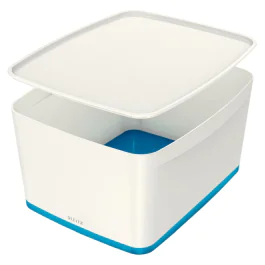 Leitz MyBox L – Elegant Oppbevaring (LTZ52161036, Hvit/blå, 4 Eske)