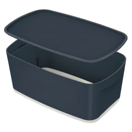 Leitz MyBox Oppbevaringsboks – Tofarget Design (LTZ52630089, Grå, 4 Eske)