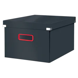 Leitz Click &Store Cosy Oppbevaringsboks – Plassbesparende, Stilig (LTZ53480089, Grå, 1 Eske)