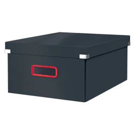 Leitz Cosy Oppbevaringsboks – Plassbesparende Design (LTZ53490089, Grå, 1 Eske)