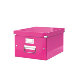 Leitz Oppbevaringsboks Click&Store M – Praktisk og Robust (LTZ60440023, Rosa, 1 Eske)