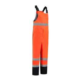 Dapro Protector Bib – Lett, Vanntett, Flammehemmende (OPROB-NB/HVOR-2XL, Marineblå/Hi-Vis oransje, 1 Stykk, størrelse-2XL)