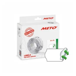 Meto 30007360 Avtakbare prisetiketter 12000 stk hvit