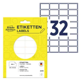 Avery 3319 Flerbruksetiketter 29 x 18 mm hvit