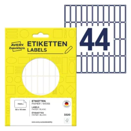 Avery 3320 Flerbruksetiketter 32 x 10 mm hvit
