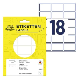 Avery 3325 Flerbruksetiketter 38 x 24 mm hvit