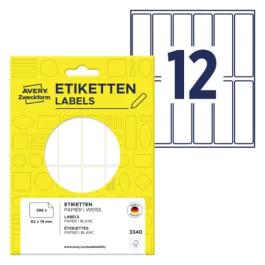 Avery 3340 Flerbruksetiketter 62 x 19 mm hvit