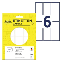 Avery 3362 Flerbruksetiketter 77 x 31 mm hvit