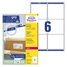 Avery L7166-100 Adresseetiketter 99,1 x 93,1 mm hvit