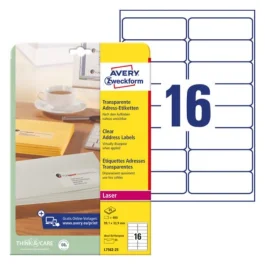 Avery L7562-25 Adresseetiketter 99,1 x 33,9 mm transparent