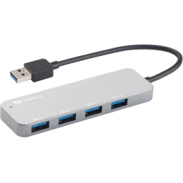Sandberg USB 3.0 Hub – Koble 4 Enheter Samtidig (SDG333-88, 1 Eske)